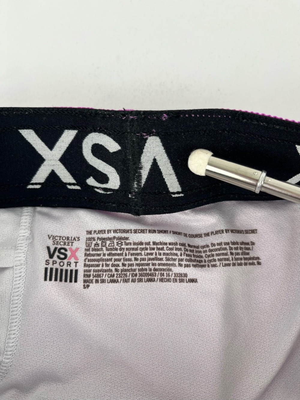Victoria's Secret VSX Sport “The Player” Lined Running Shorts Purple White Sz S - Picture 10 of 15